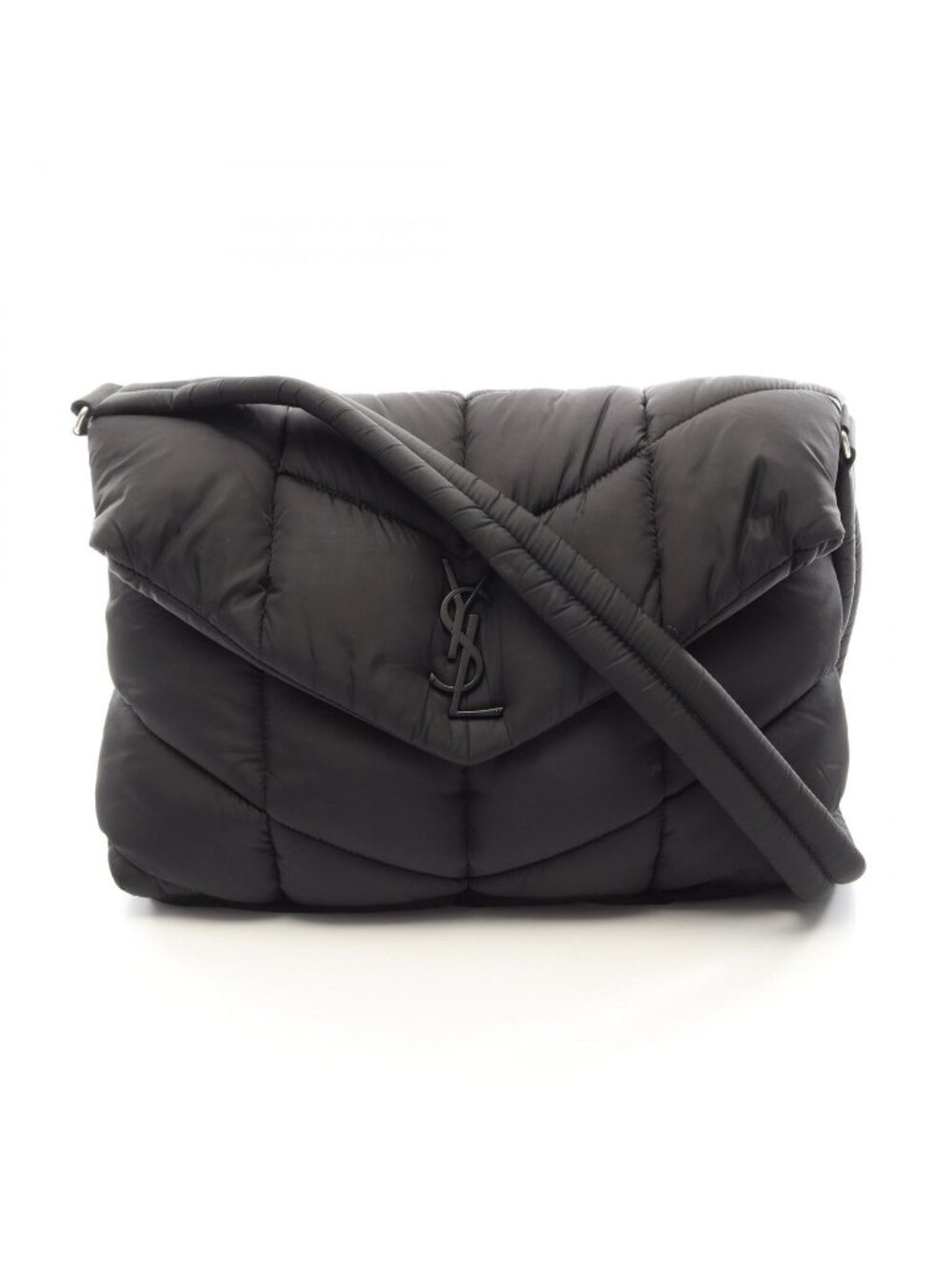 Saint Laurent Paris Shoulder Bag Puffer Quilted Black Nylon Loulou